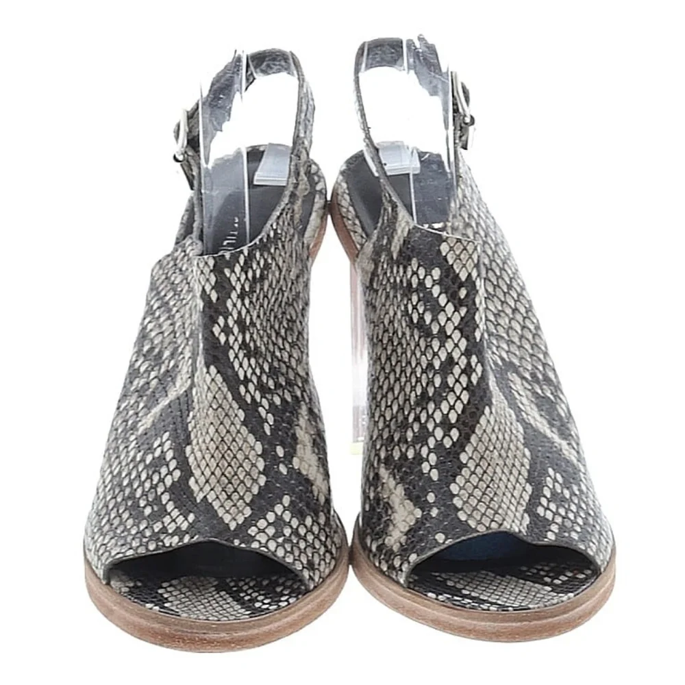 AGL Snakeskin Slingback Sandals – Size 9.5 – NWT – Clear Heel